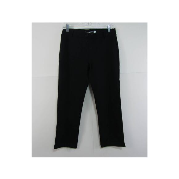 Betabrand Black Knit Straight Leg Pants Women's sz M Minimalist Neutral Zip - Picture 1 of 9